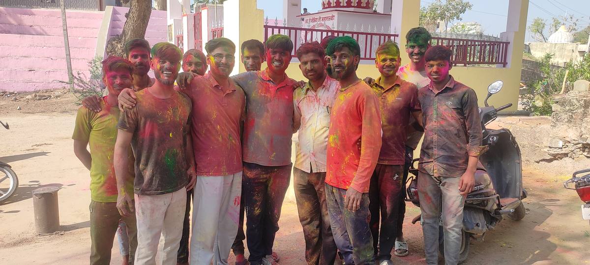 Villagers Holi